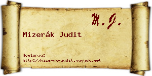 Mizerák Judit névjegykártya